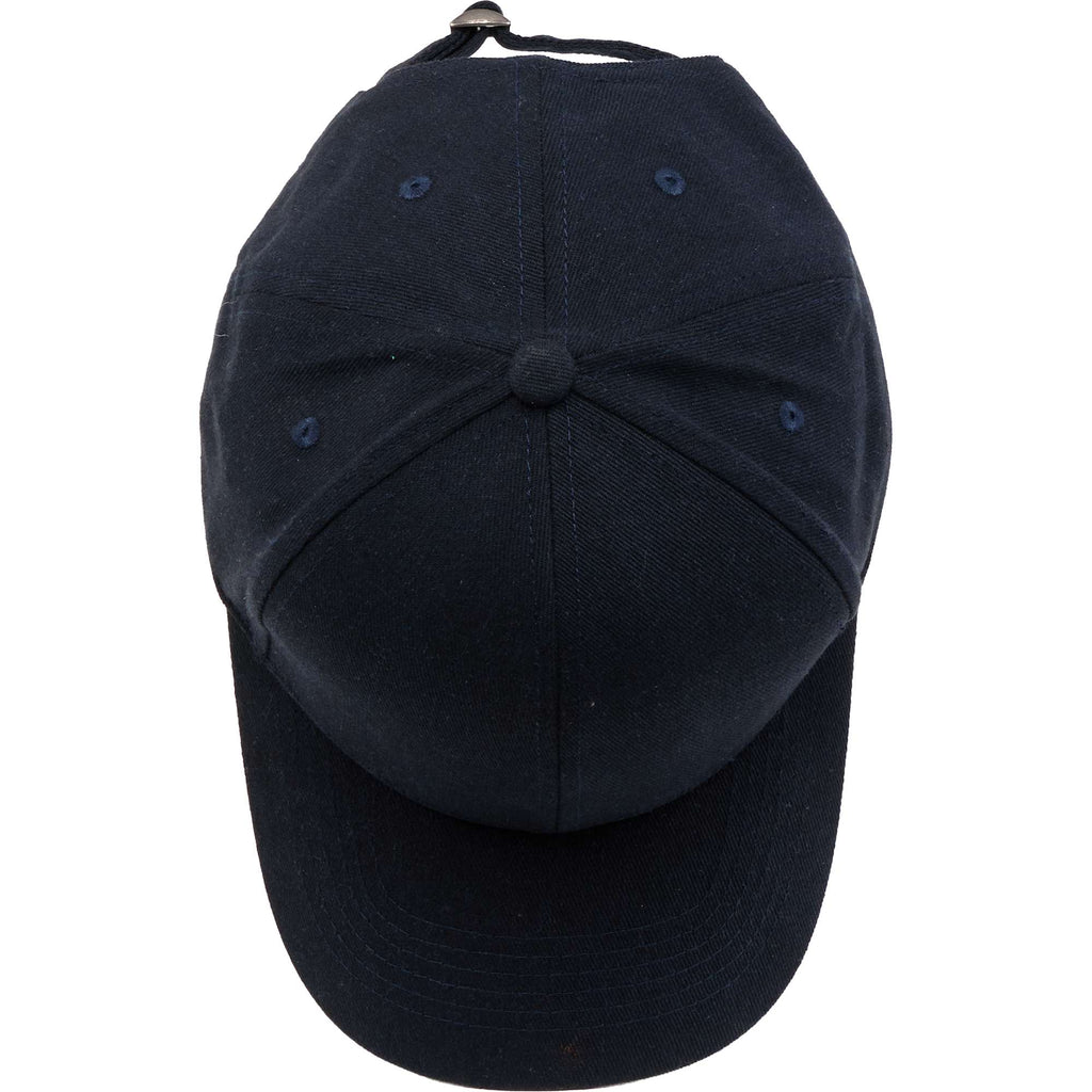 Recycled Twill Six Panel Ball Cap Transfer - Navy - Top