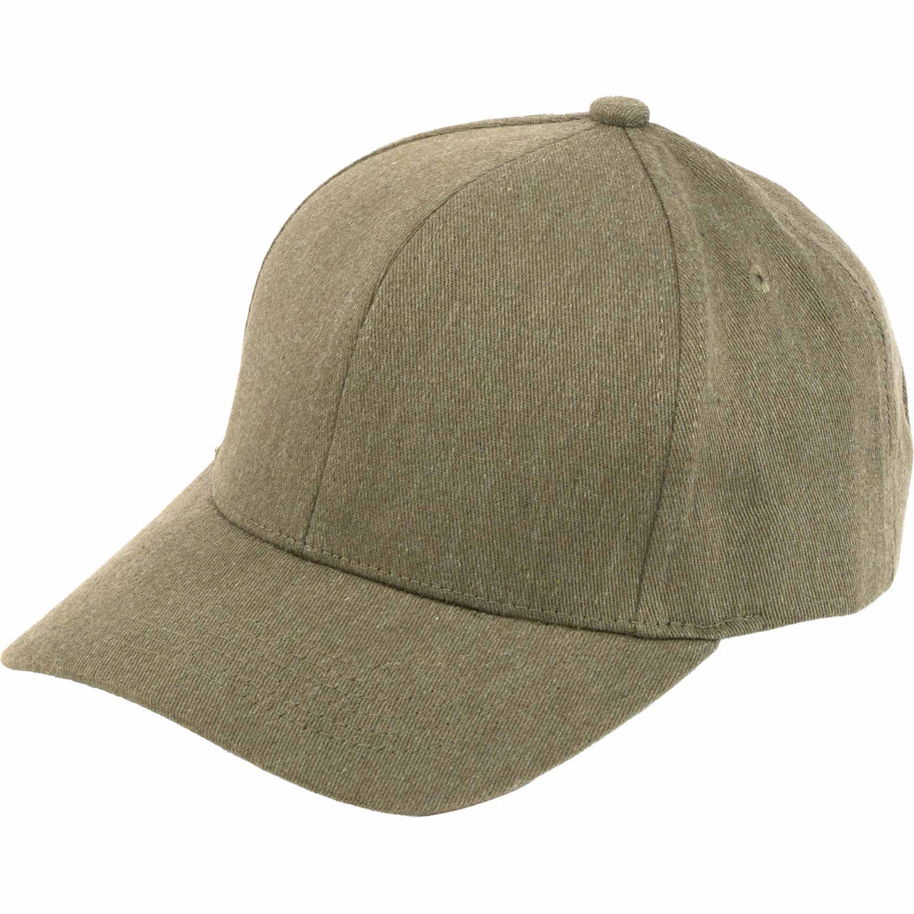 Recycled Twill Six Panel Ball Cap Transfer - Olive - Left Angle 2