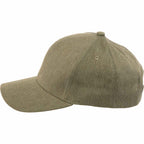 Recycled Twill Six Panel Ball Cap Transfer - Olive - Left Angle