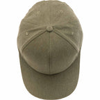 Recycled Twill Six Panel Ball Cap Transfer - Olive - Top