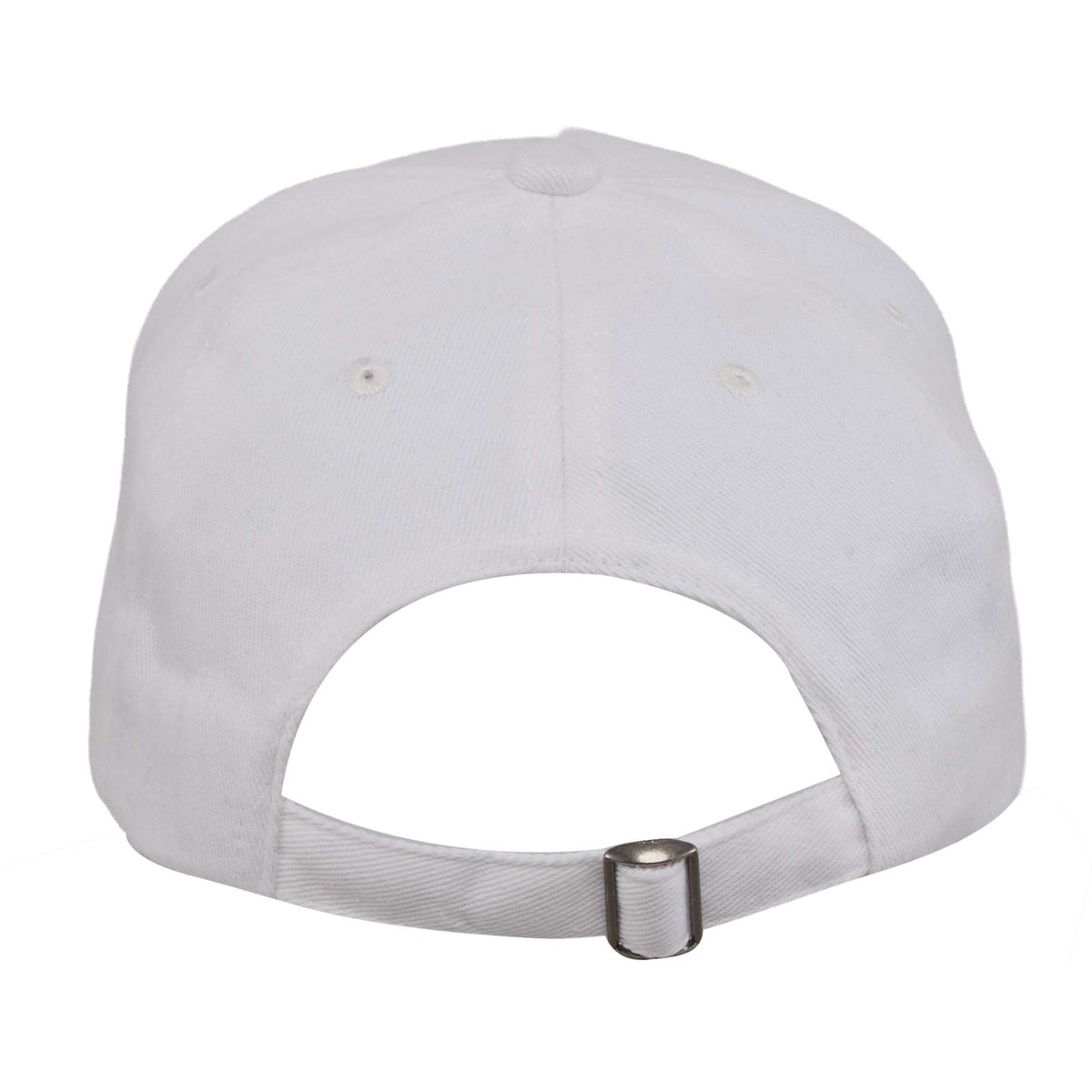 Recycled Twill Six Panel Ball Cap Transfer - White - Back