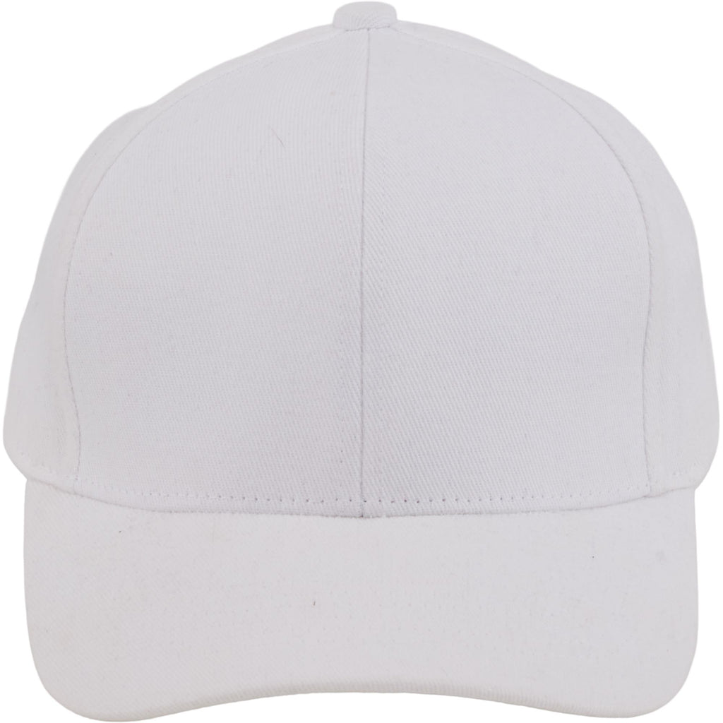 Recycled Twill Six Panel Ball Cap Transfer - White - Front
