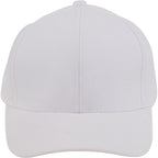 Recycled Twill Six Panel Ball Cap Transfer - White - Front