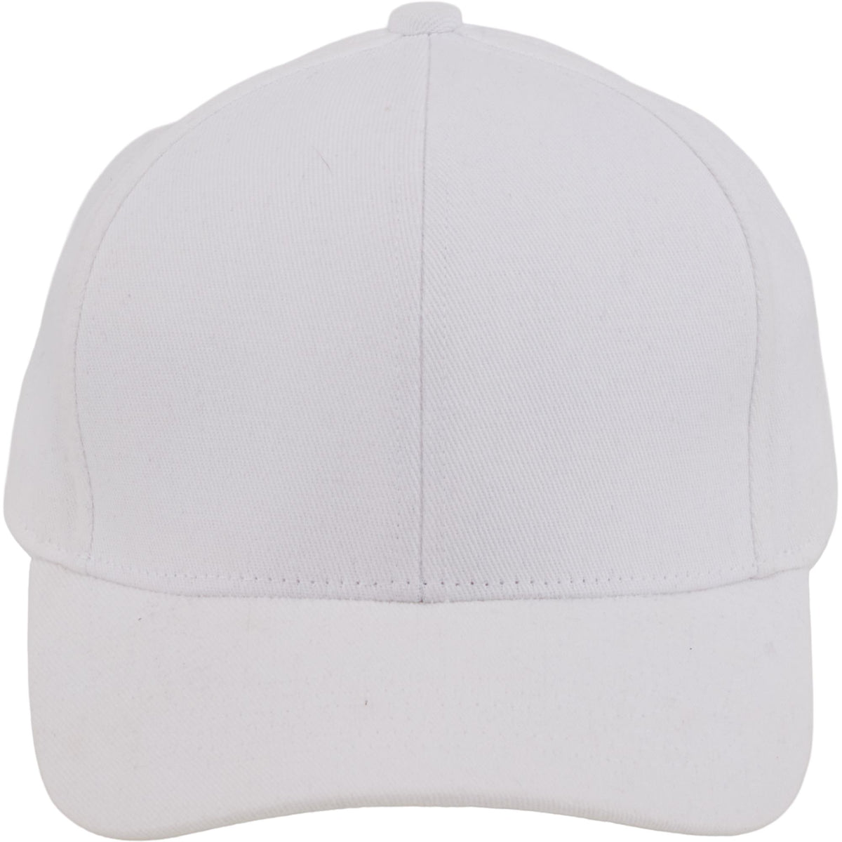 Recycled Twill Six Panel Ball Cap Transfer - White - Front