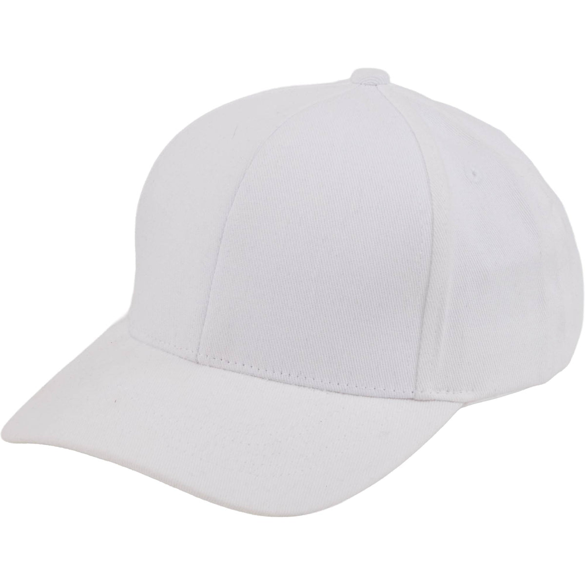 Recycled Twill Six Panel Ball Cap Transfer - White - Left Angle 2