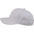 Recycled Twill Six Panel Ball Cap Transfer - White - Left Angle