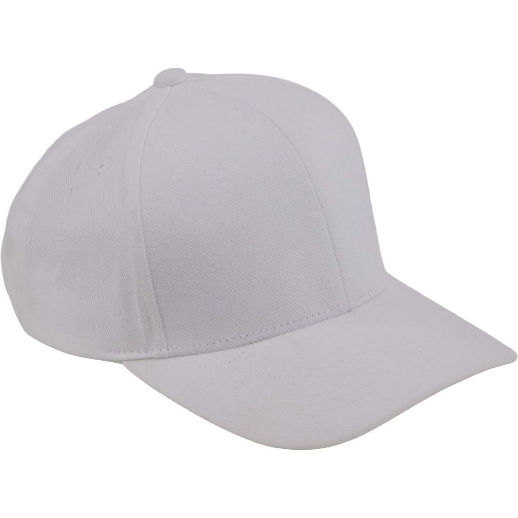 Recycled Twill Six Panel Ball Cap Transfer - White - Right Angle