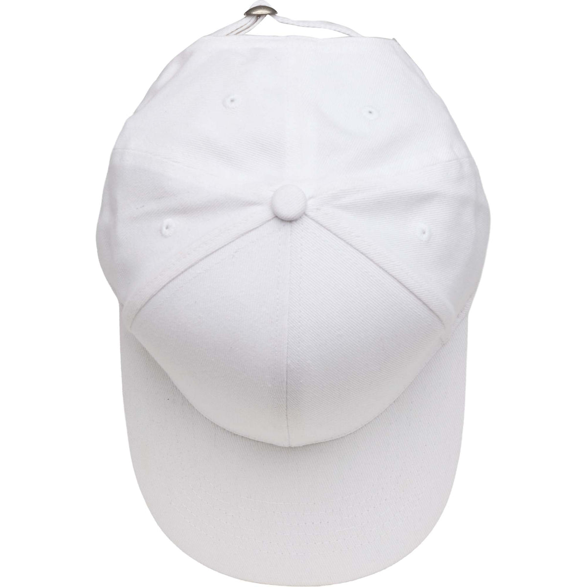 Recycled Twill Six Panel Ball Cap Transfer - White - Top