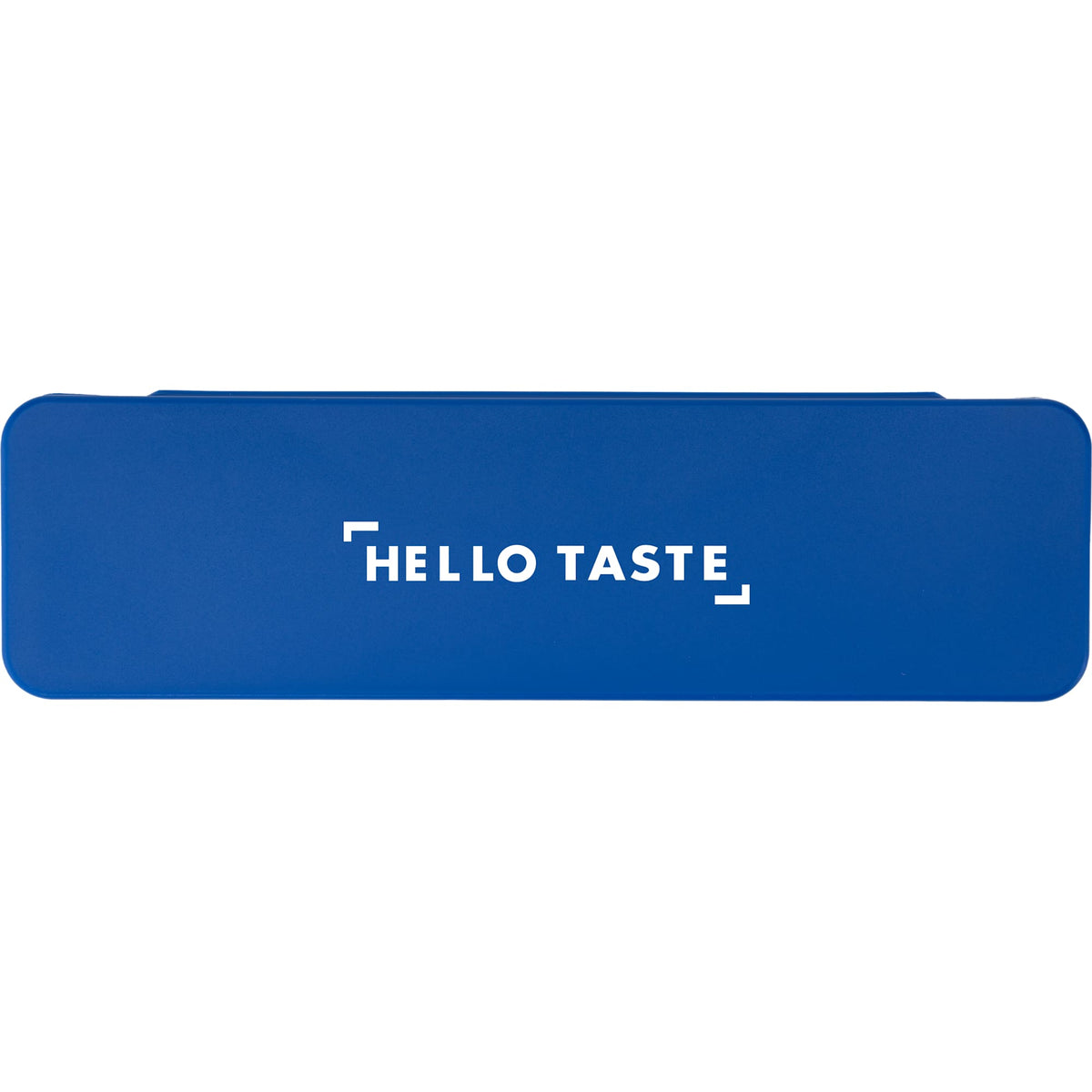 Recycled Utensil Set with Case and Silicone Straw - Blue - Front