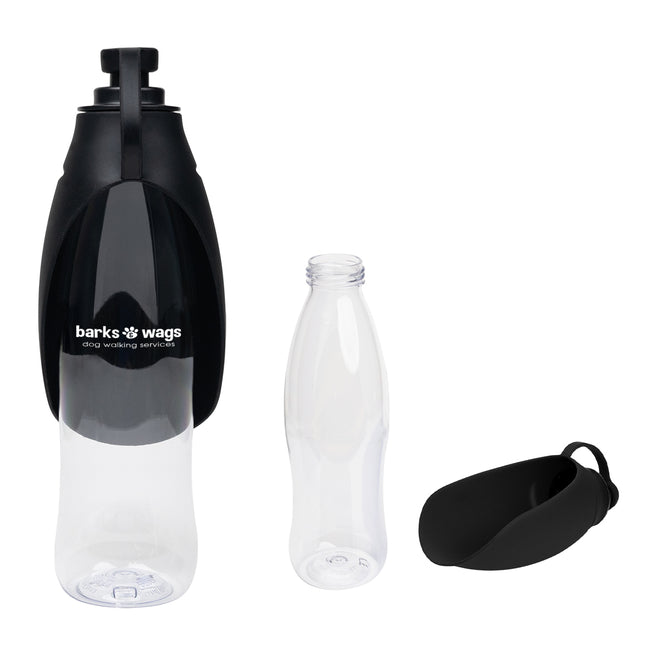 Recycled Water Bottle and Dispensing Bowl, 21 oz
