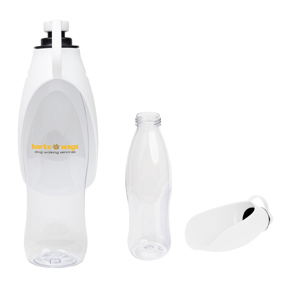 Recycled Water Bottle and Dispensing Bowl, 21 oz - White - Colorbrite