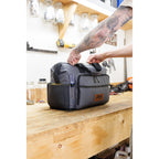Recycled Wide Mouth Tool Bag with Shoulder Strap - Dark Grey - View 7