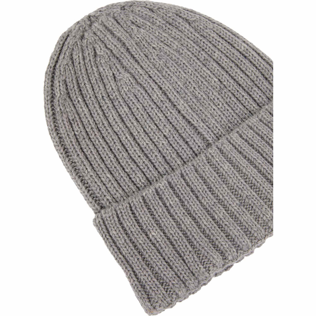 Recycled Wool Blend Beanie Embroidery - Silver - Detail