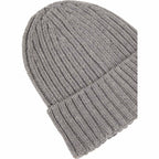 Recycled Wool Blend Beanie Embroidery - Silver - Detail