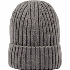 Recycled Wool Blend Beanie Embroidery - Silver - Front