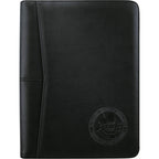 Recycled Writing Pad with Mesh ID Window Debossing - Black - Front