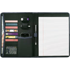 Recycled Writing Pad with Mesh ID Window Debossing - Navy - Front 2