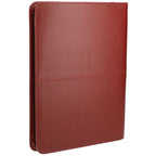 Recycled Zippered Padfolio with Two ID Windows Debossing - Terra Cotta - Back