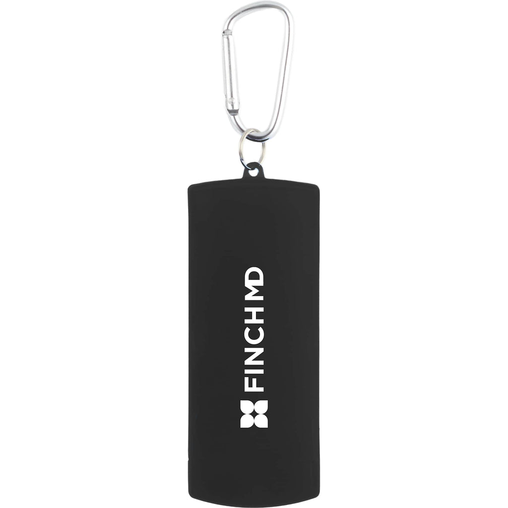 Refillable Bandage Dispenser with Carabiner - Black - Front