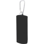 Refillable Bandage Dispenser with Carabiner - Black - Left Angle