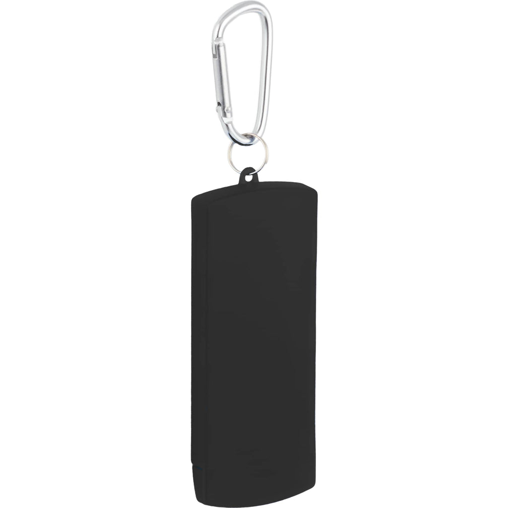 Refillable Bandage Dispenser with Carabiner - Black - Right Angle