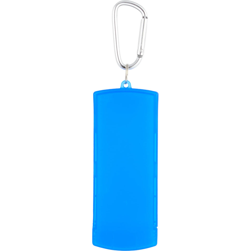 Refillable Bandage Dispenser with Carabiner - Blue - Back