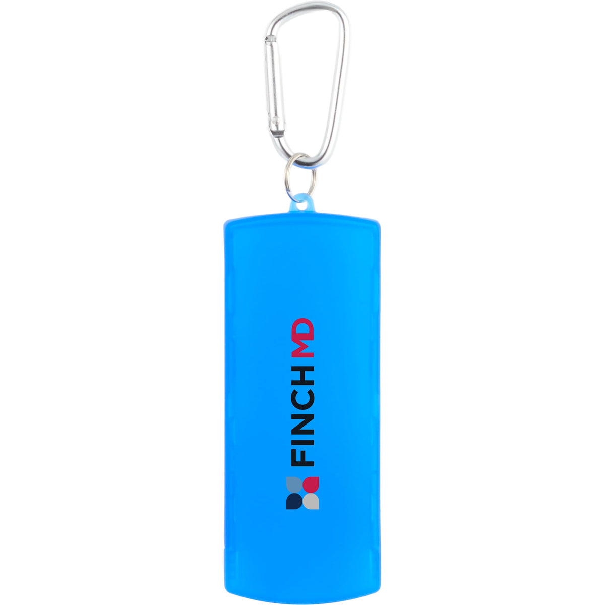 Refillable Bandage Dispenser with Carabiner - Blue - Front