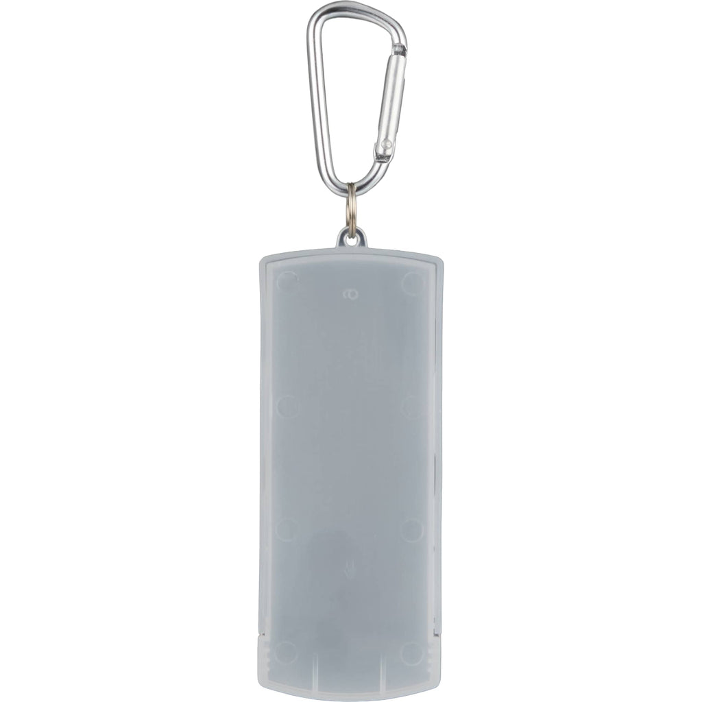 Refillable Bandage Dispenser with Carabiner - Clear - Back