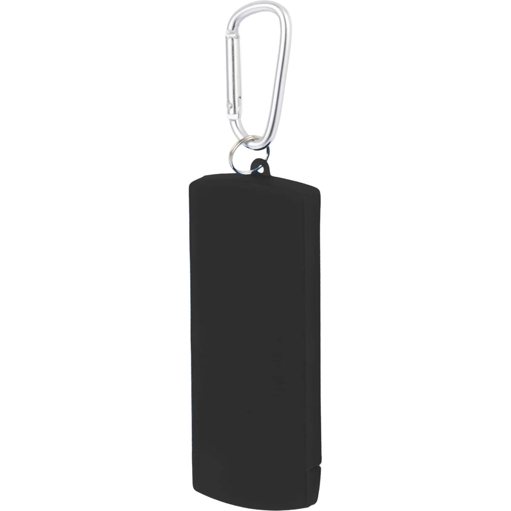 Refillable Bandage Dispenser with Carabiner Full Color - Black - Left Angle