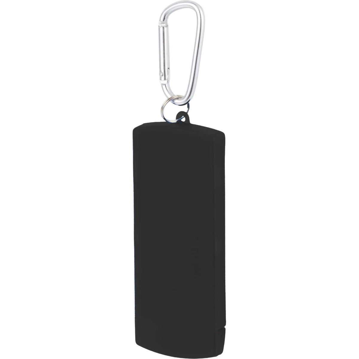 Refillable Bandage Dispenser with Carabiner Full Color - Black - Left Angle