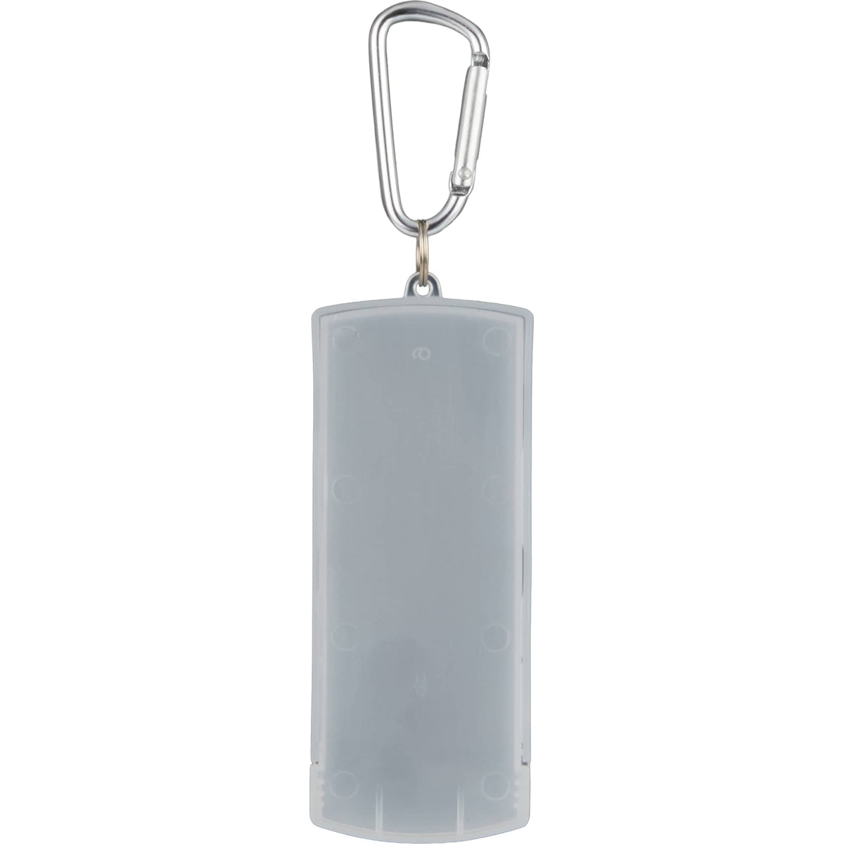 Refillable Bandage Dispenser with Carabiner Full Color - Clear - Back