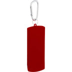 Refillable Bandage Dispenser with Carabiner Full Color - RED - Right Angle