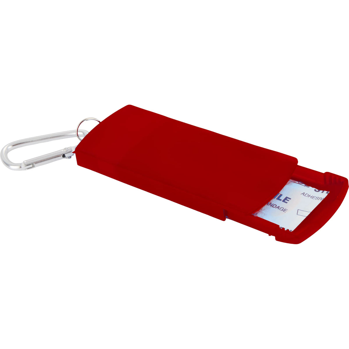 Refillable Bandage Dispenser with Carabiner - RED - Detail