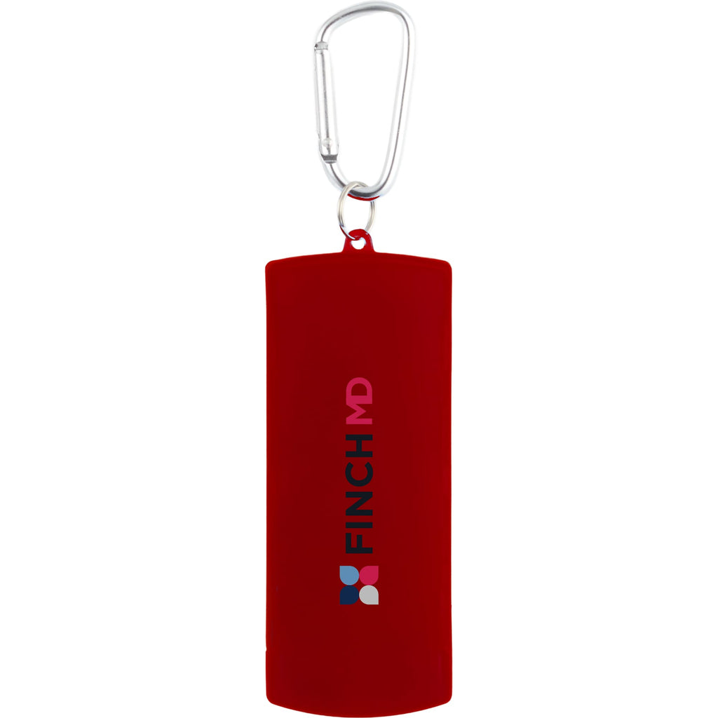 Refillable Bandage Dispenser with Carabiner - RED - Front