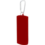 Refillable Bandage Dispenser with Carabiner - RED - Left Angle