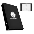 Refillable Mini Binder, Frosted and Recycled - Black - Silk Screen