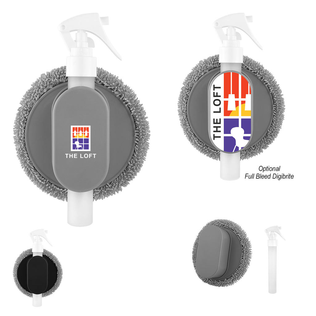 Refillable Spray Bottle with Cleaning Cloth Full Color