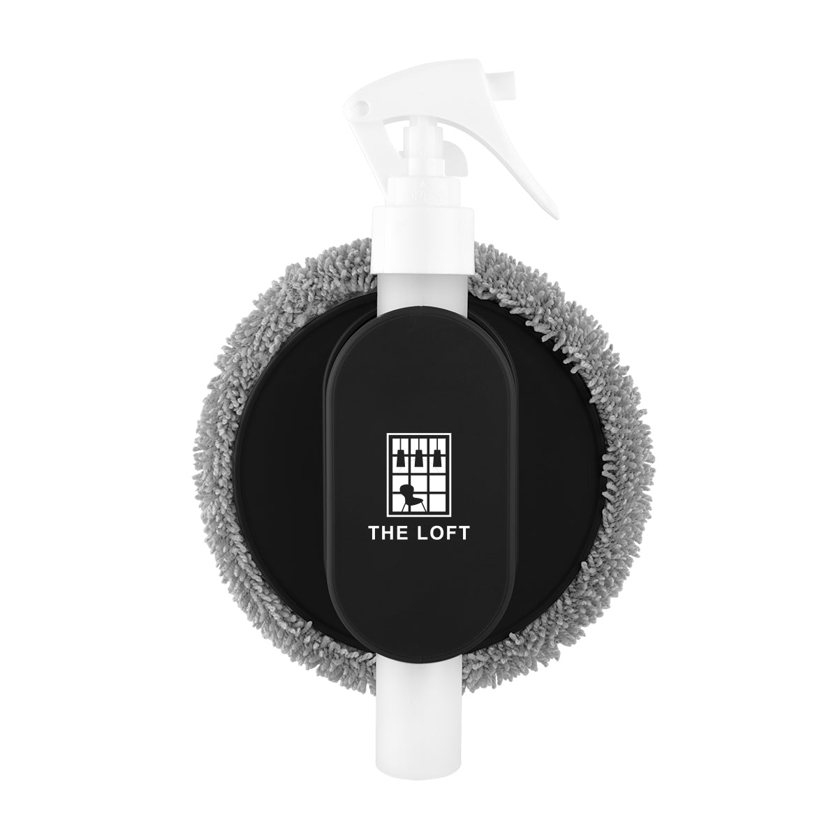 Refillable Spray Bottle with Cleaning Cloth Full Color - Gray - Silk Screen