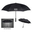 Reflective Edge Inversion Umbrella, 48 Inch Arc - Black with Black - Silk Screen