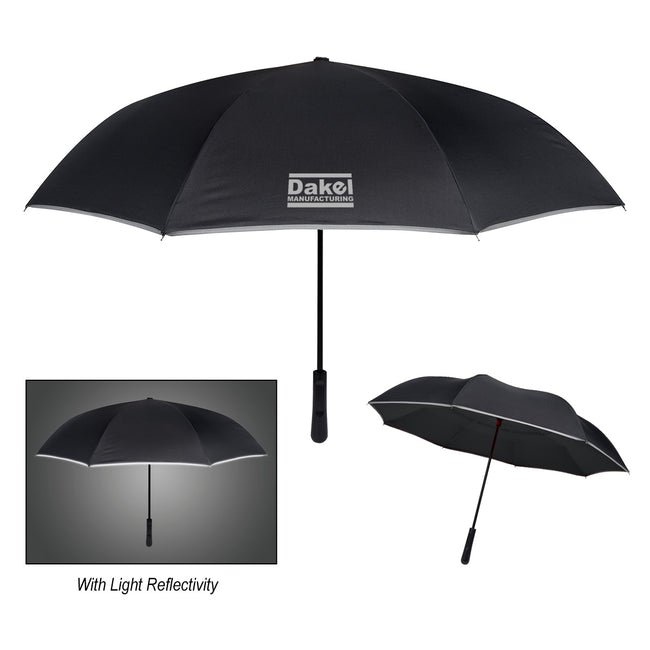 Reflective Edge Inversion Umbrella, 48 Inch Arc