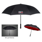 Reflective Edge Inversion Umbrella, 48 Inch Arc - Red - Colorbrite