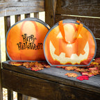 Reflective Halloween Pumpkin Tote Bag, Non-Woven - Orange - Lifestyle_Silkscreen