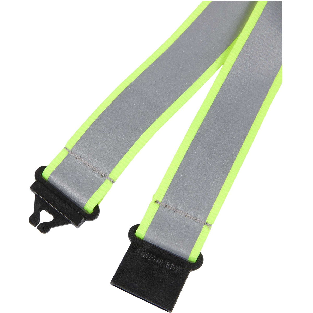 Reflective Lanyard in Recycled Polyester, 1 Inch - Yellow - Detail 5