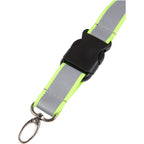 Reflective Lanyard in Recycled Polyester, 1 Inch - Yellow - Detail