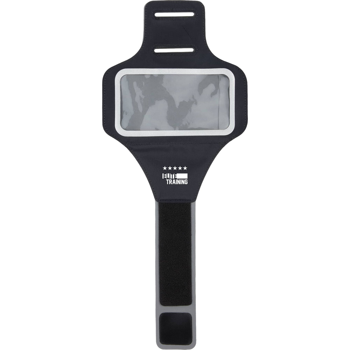Reflective Phone Arm Band for Running Full Color - Black - Front