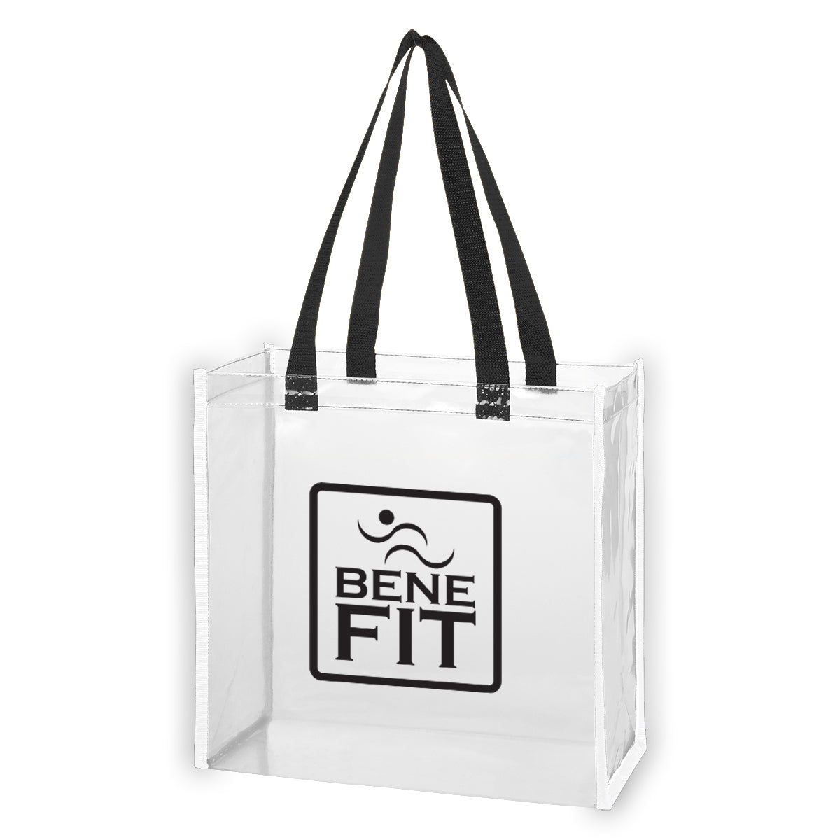 Reflective Shopper Tote Bag in Clear EVA - Reflective_Silkscreen