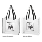 Reflective Shopper Tote Bag in Clear EVA - Silk Screen