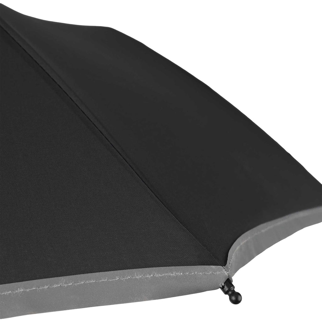 Reflective Trim Auto Umbrella in Recycled Fabric, 48 Inch - Black - Detail 3