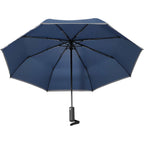 Reflective Trim Auto Umbrella in Recycled Fabric, 48 Inch - Navy - Detail 2