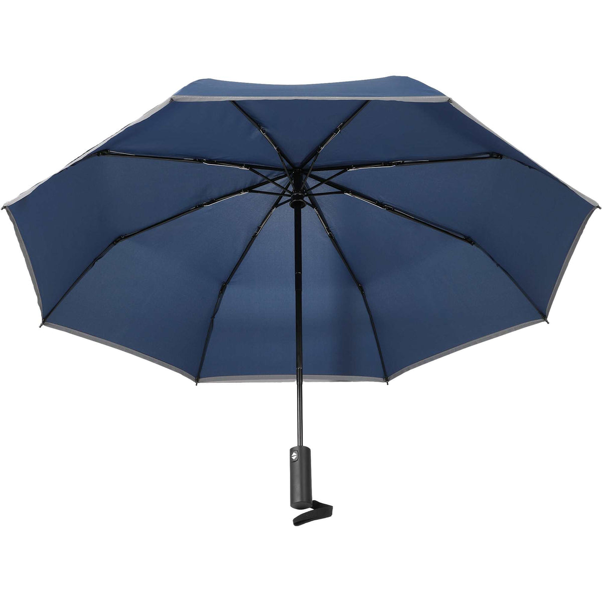 Reflective Trim Auto Umbrella in Recycled Fabric, 48 Inch - Navy - Detail 2